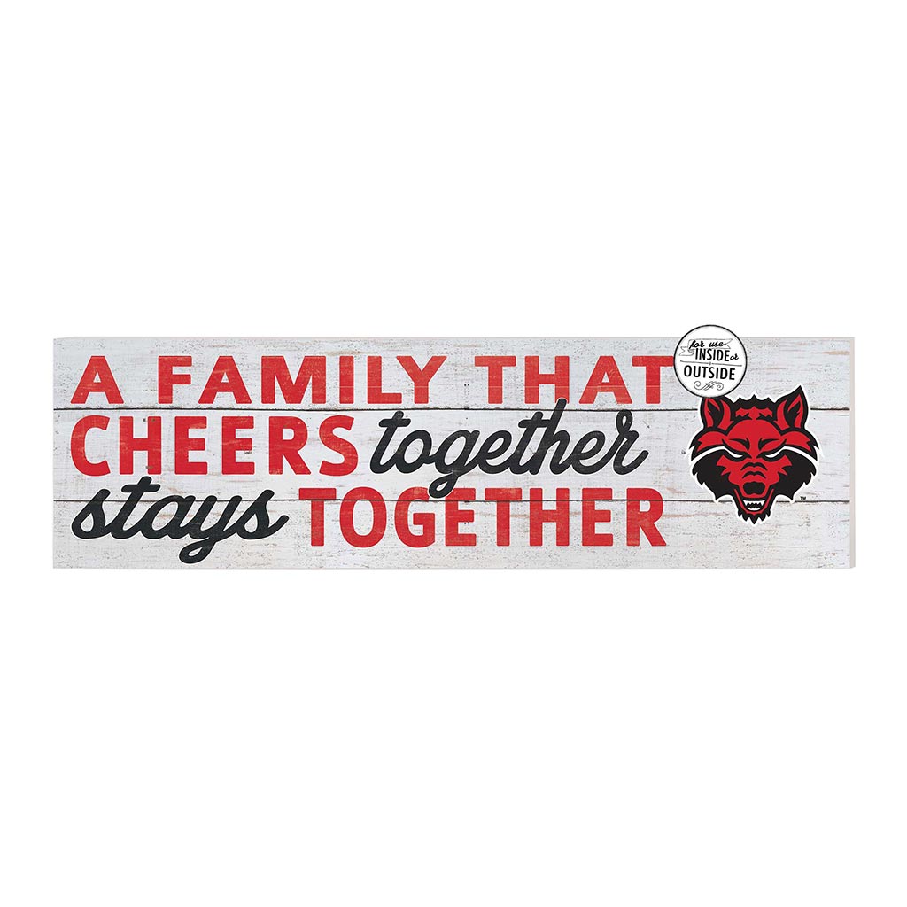 35x10 Indoor Outdoor Sign A Family That Cheers Arkansas State Red Wolves