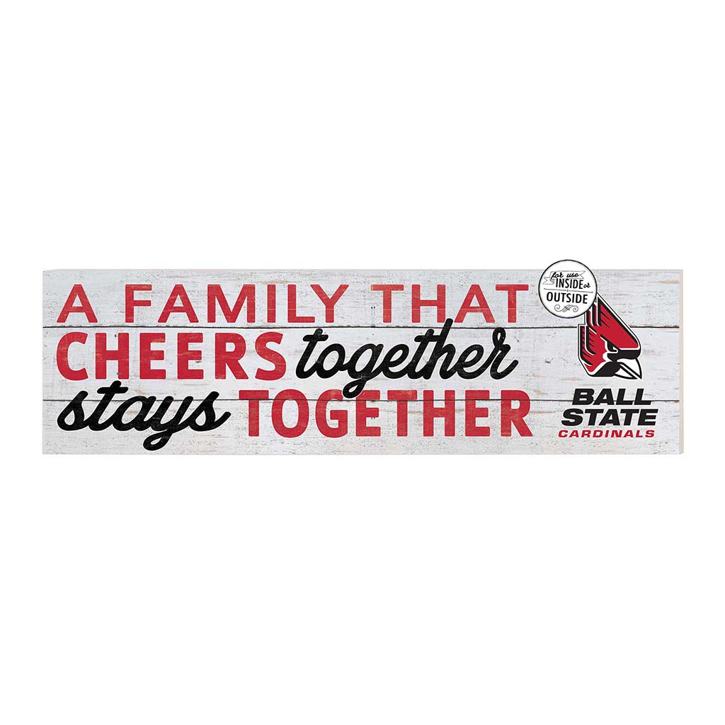 35x10 Indoor Outdoor Sign A Family That Cheers Ball State Cardinals