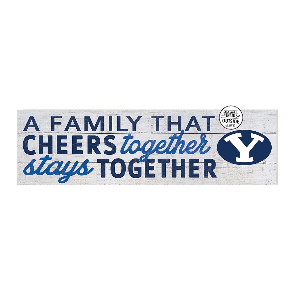 35x10 Indoor Outdoor Sign A Family That Cheers Brigham Young Cougars