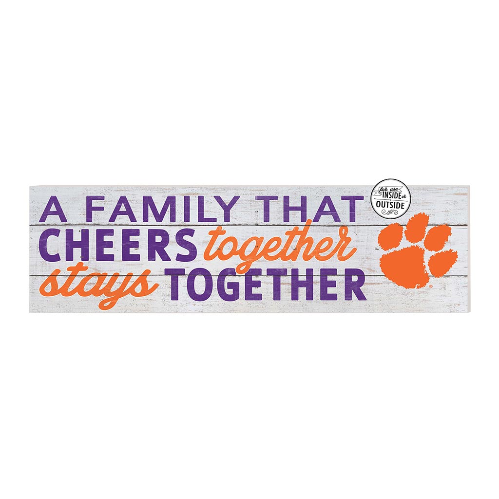 35x10 Indoor Outdoor Sign A Family That Cheers Clemson Tigers
