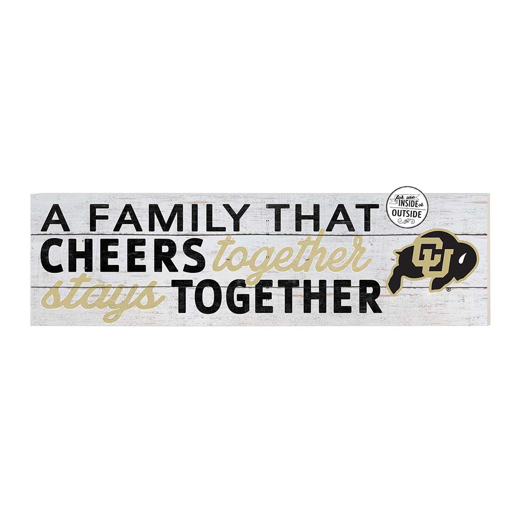 35x10 Indoor Outdoor Sign A Family That Cheers Colorado (Boulder) Buffaloes