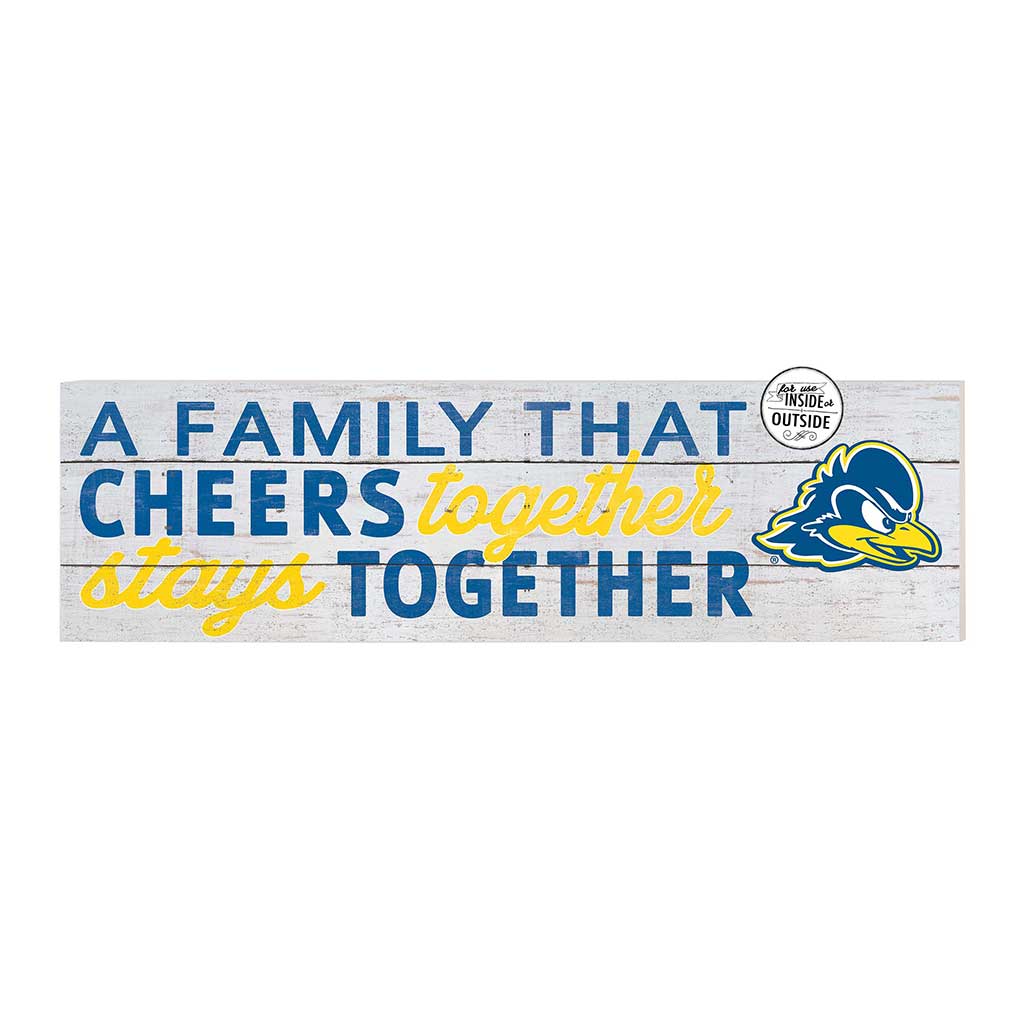 35x10 Indoor Outdoor Sign A Family That Cheers Delaware Fightin Blue Hens