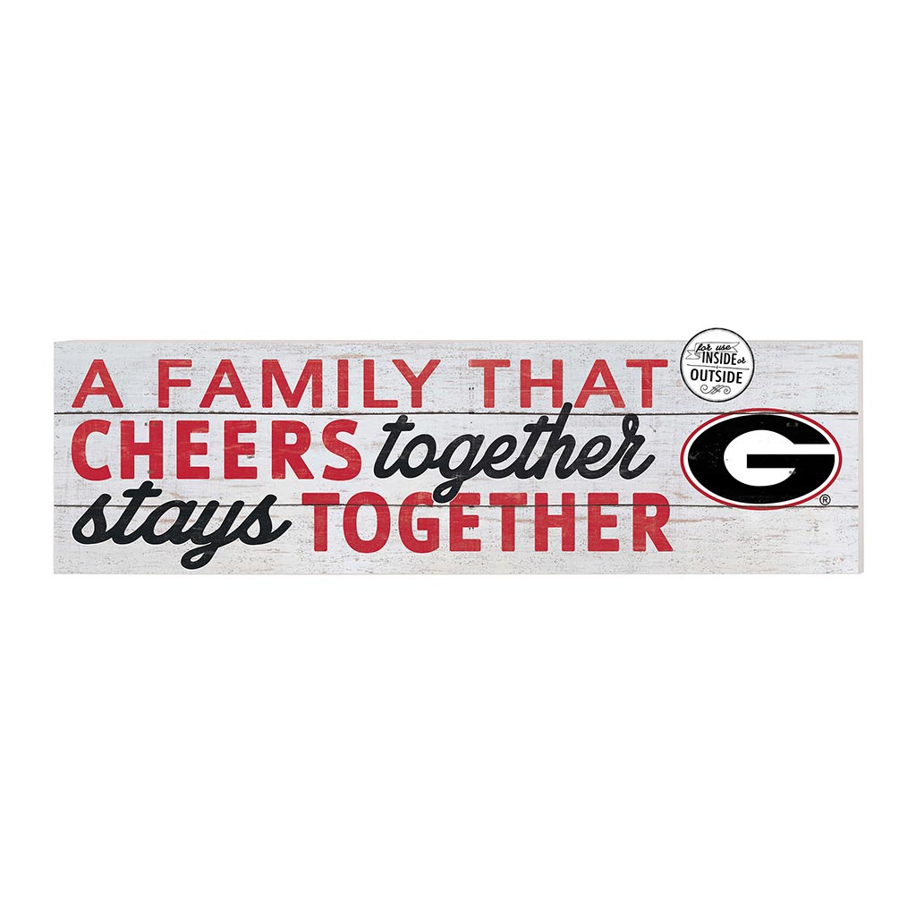 35x10 Indoor Outdoor Sign A Family That Cheers Georgia Bulldogs