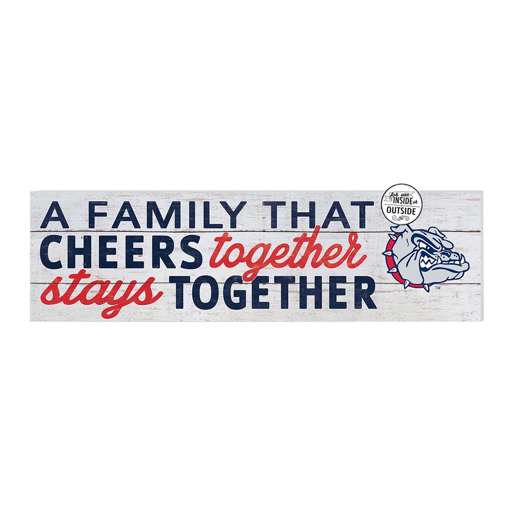 35x10 Indoor Outdoor Sign A Family That Cheers Gonzaga Bulldogs