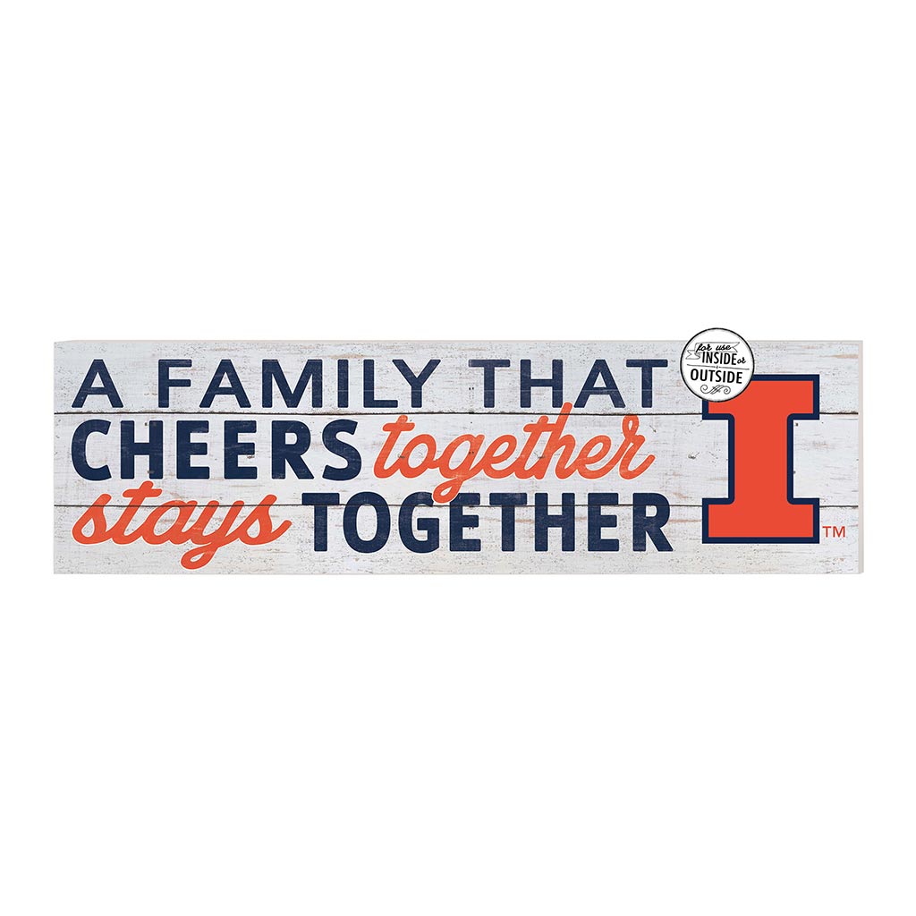 35x10 Indoor Outdoor Sign A Family That Cheers Illinois Fighting Illini