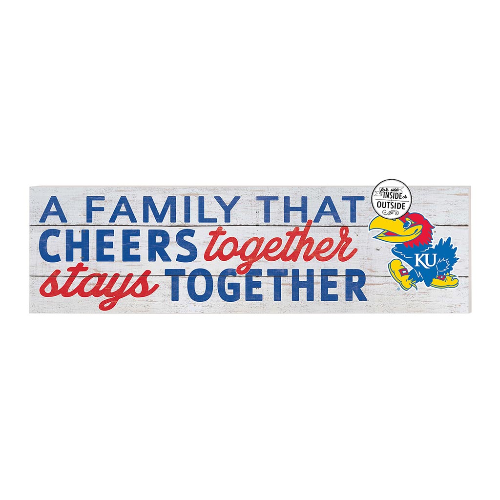 35x10 Indoor Outdoor Sign A Family That Cheers Kansas Jayhawks