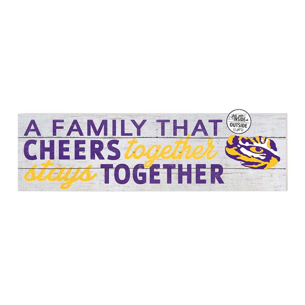 35x10 Indoor Outdoor Sign A Family That Cheers LSU Fighting Tigers