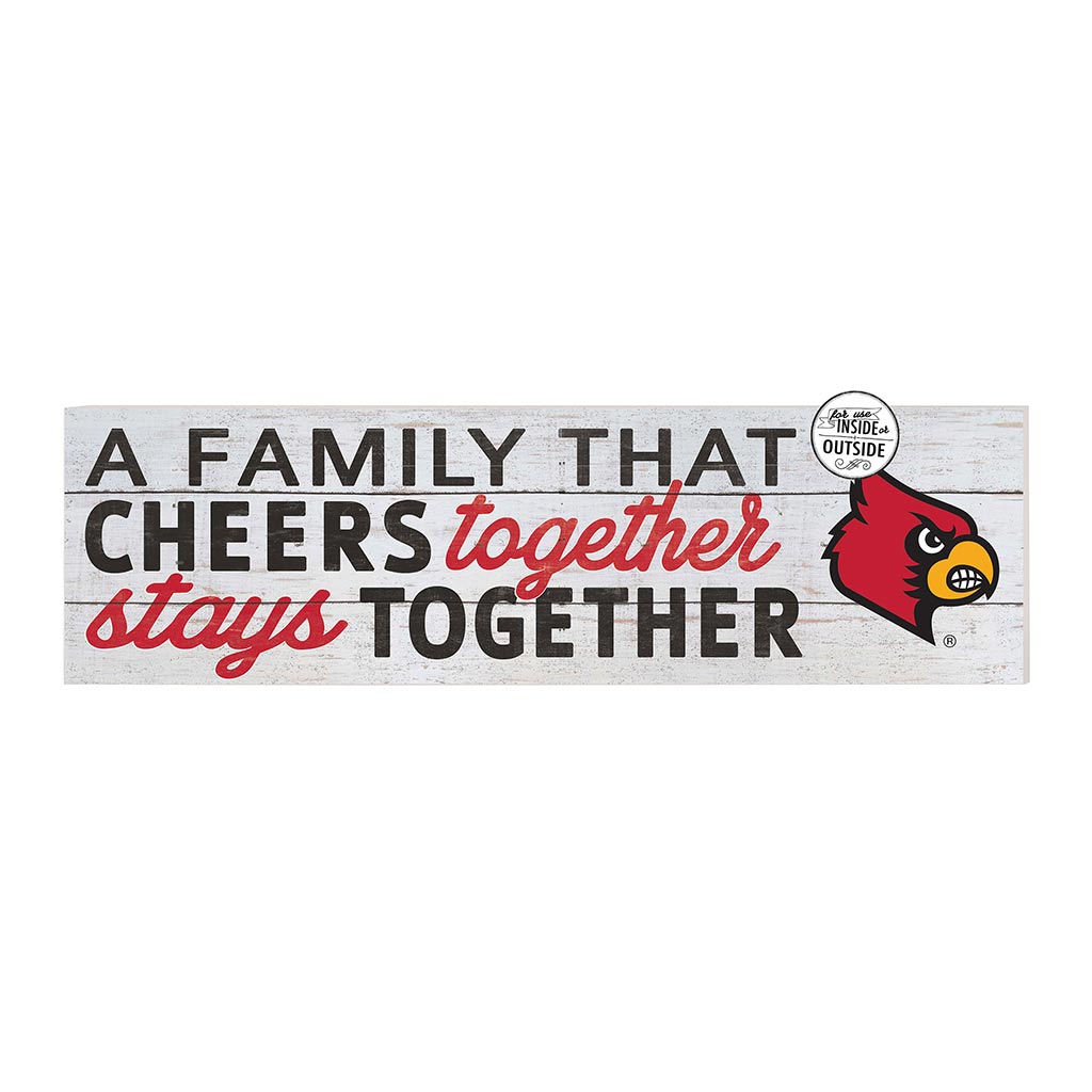 35x10 Indoor Outdoor Sign A Family That Cheers Louisville Cardinals