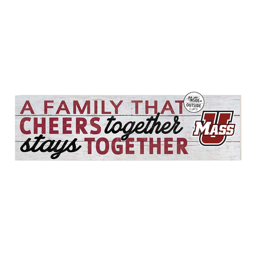 35x10 Indoor Outdoor Sign A Family That Cheers Massachusetts (UMASS-Amherst) Minutemen