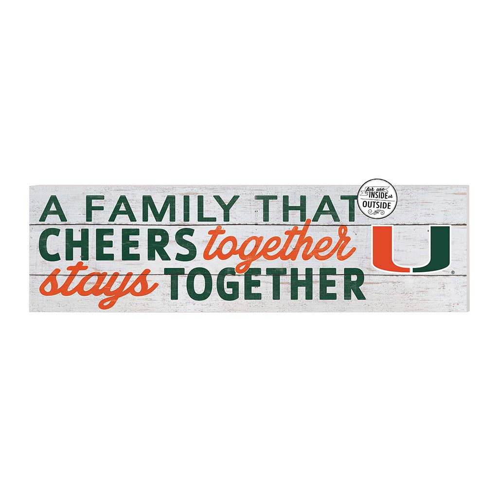 35x10 Indoor Outdoor Sign A Family That Cheers Miami Hurricanes