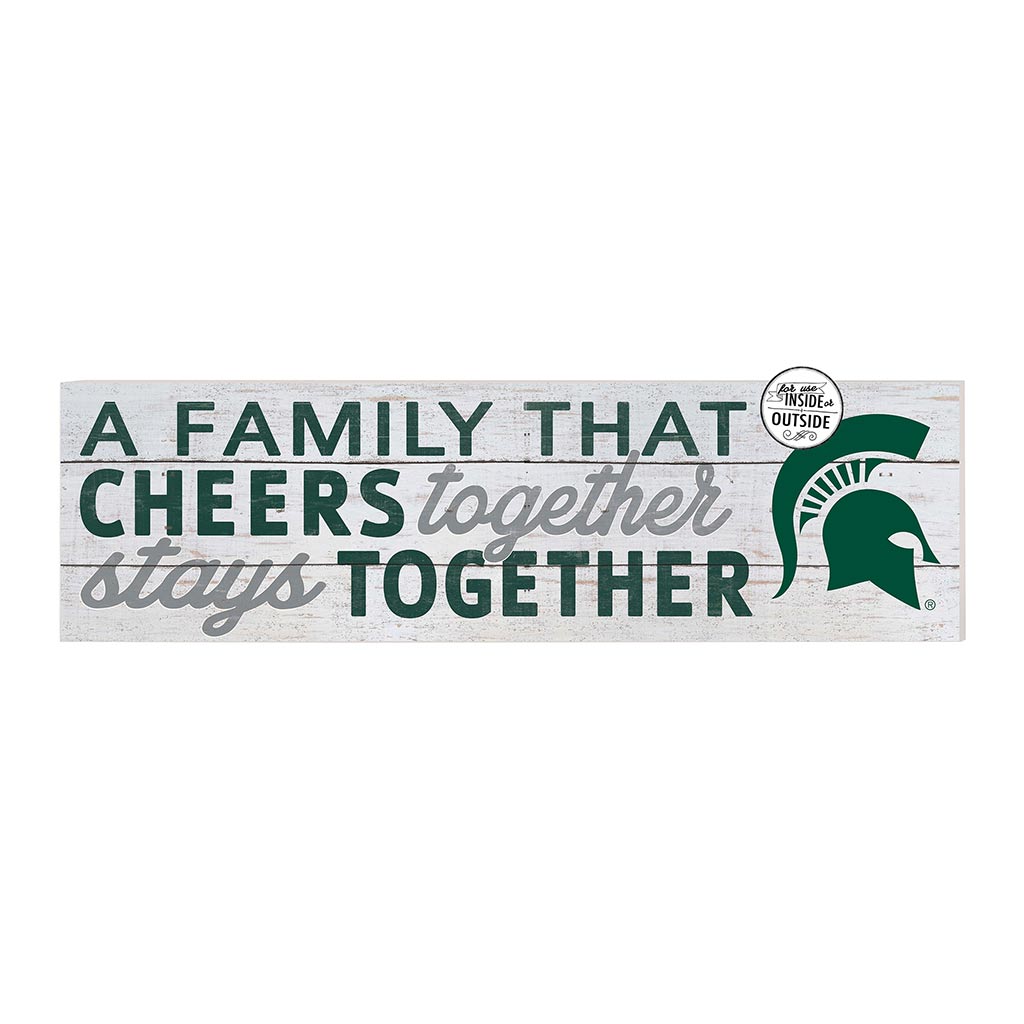 35x10 Indoor Outdoor Sign A Family That Cheers Michigan State Spartans