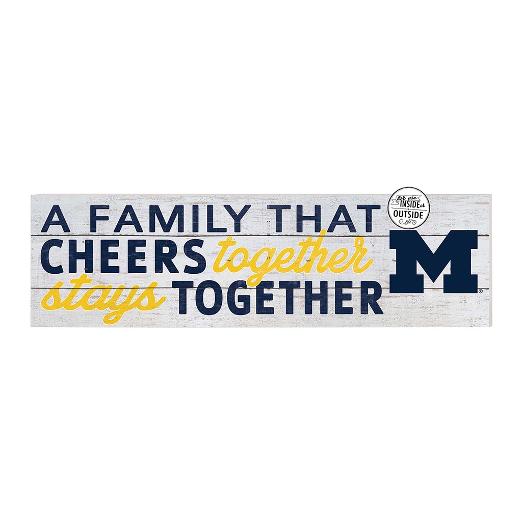 35x10 Indoor Outdoor Sign A Family That Cheers Michigan Wolverines