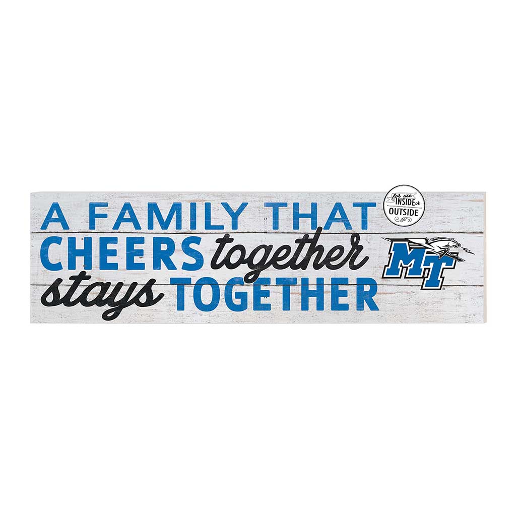 35x10 Indoor Outdoor Sign A Family That Cheers Middle Tennessee State Blue Raiders