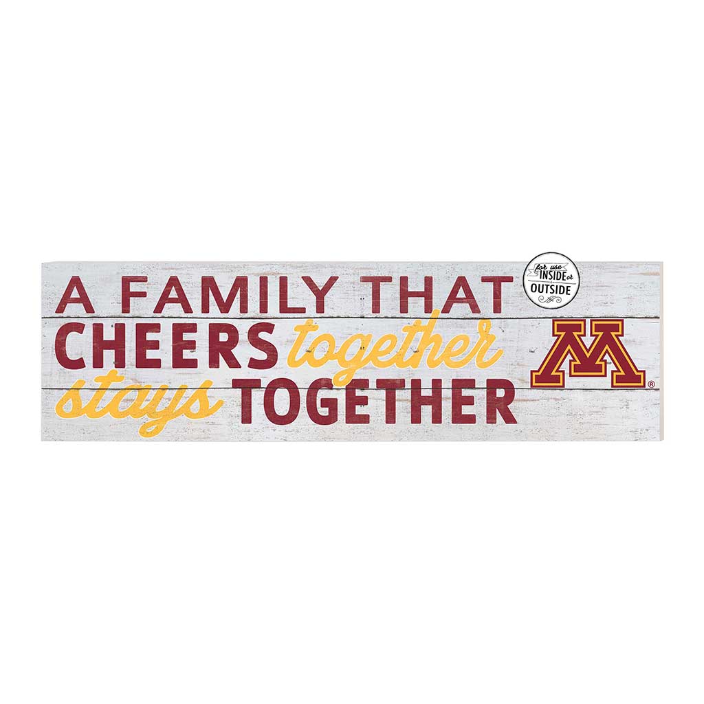 35x10 Indoor Outdoor Sign A Family That Cheers Minnesota Golden Gophers