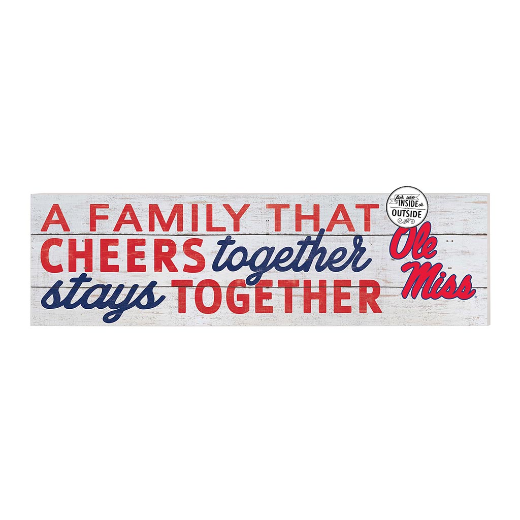 35x10 Indoor Outdoor Sign A Family That Cheers Mississippi Rebels