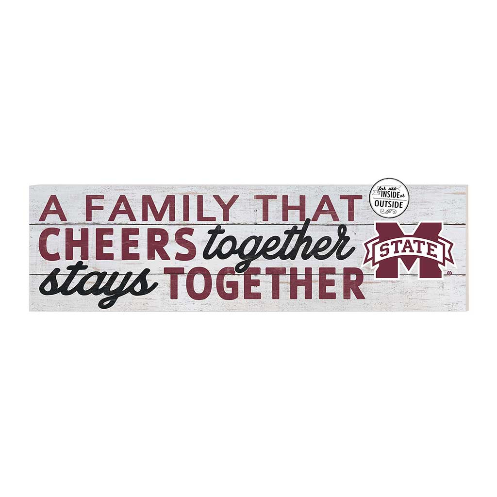 35x10 Indoor Outdoor Sign A Family That Cheers Mississippi State Bulldogs