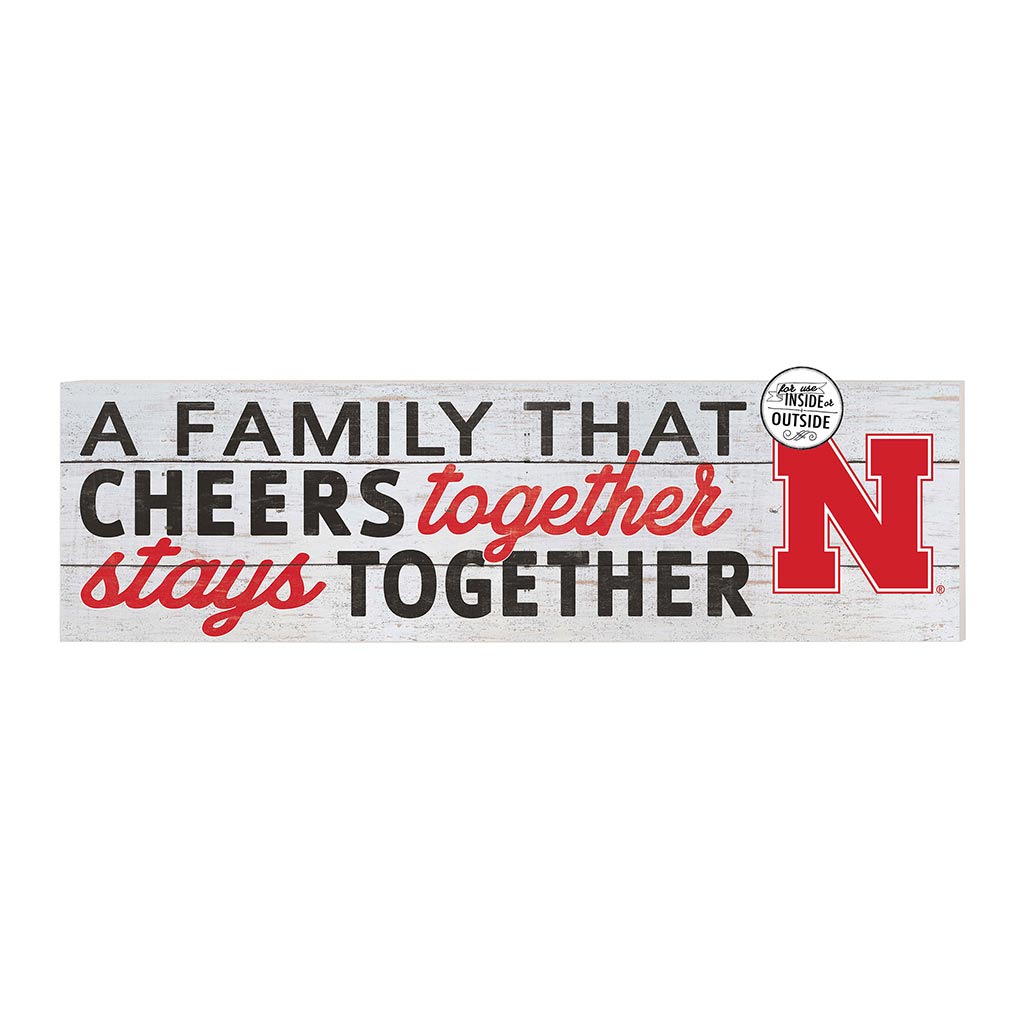 35x10 Indoor Outdoor Sign A Family That Cheers Nebraska Cornhuskers