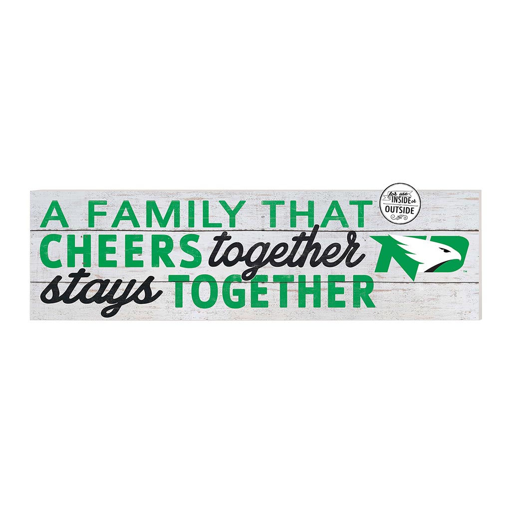 35x10 Indoor Outdoor Sign A Family That Cheers North Dakota Fighting Hawks