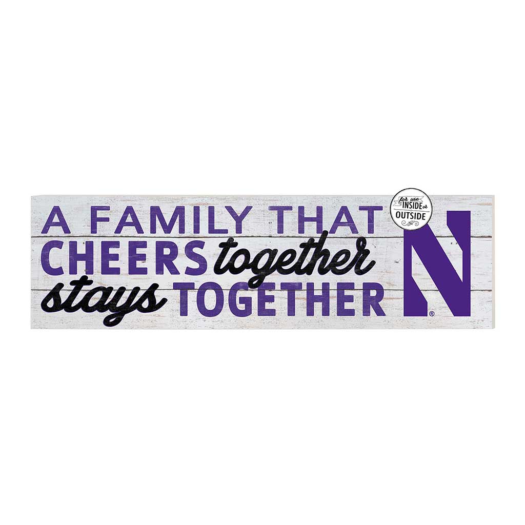 35x10 Indoor Outdoor Sign A Family That Cheers Northwestern Wildcats