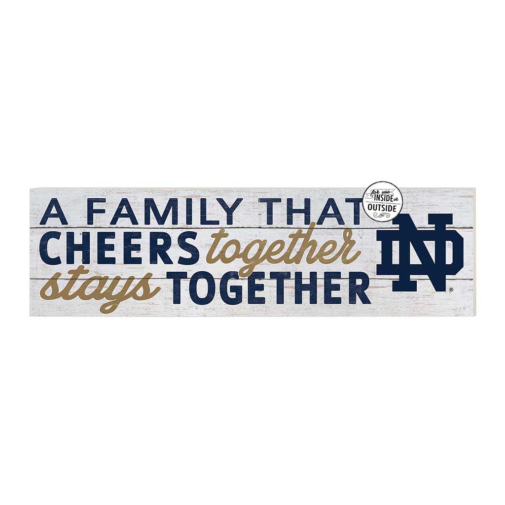 35x10 Indoor Outdoor Sign A Family That Cheers Notre Dame Fighting Irish