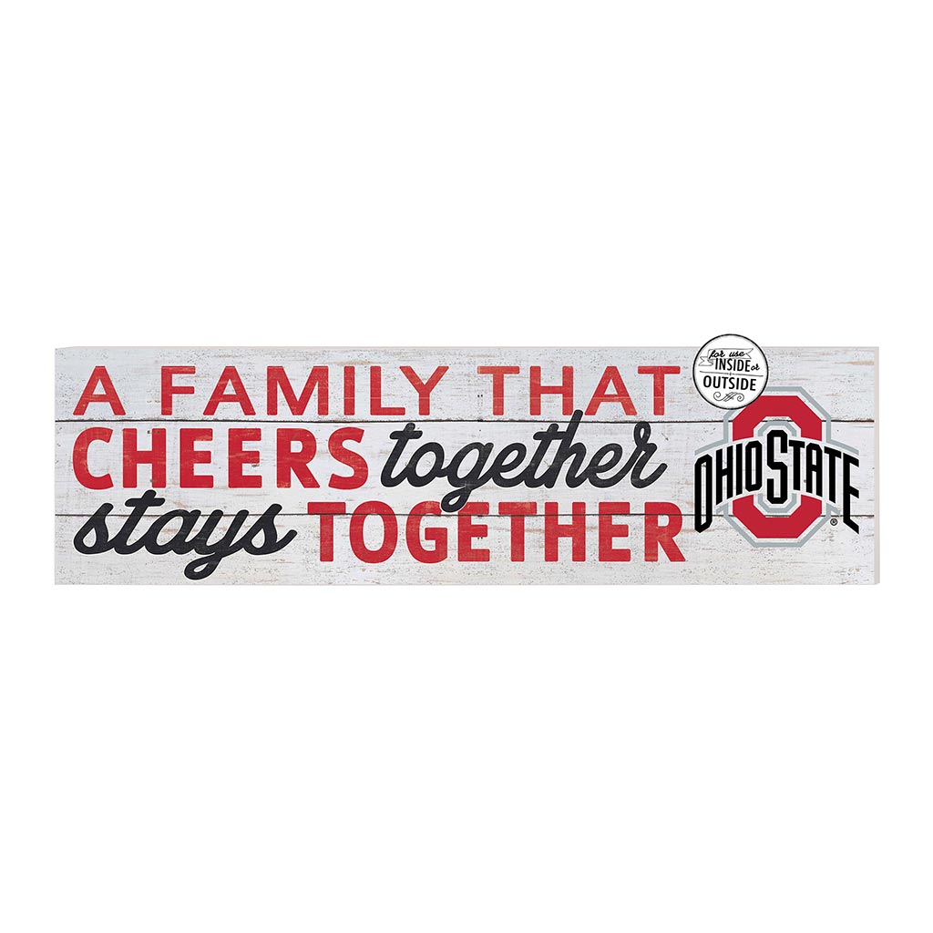 35x10 Indoor Outdoor Sign A Family That Cheers Ohio State Buckeyes