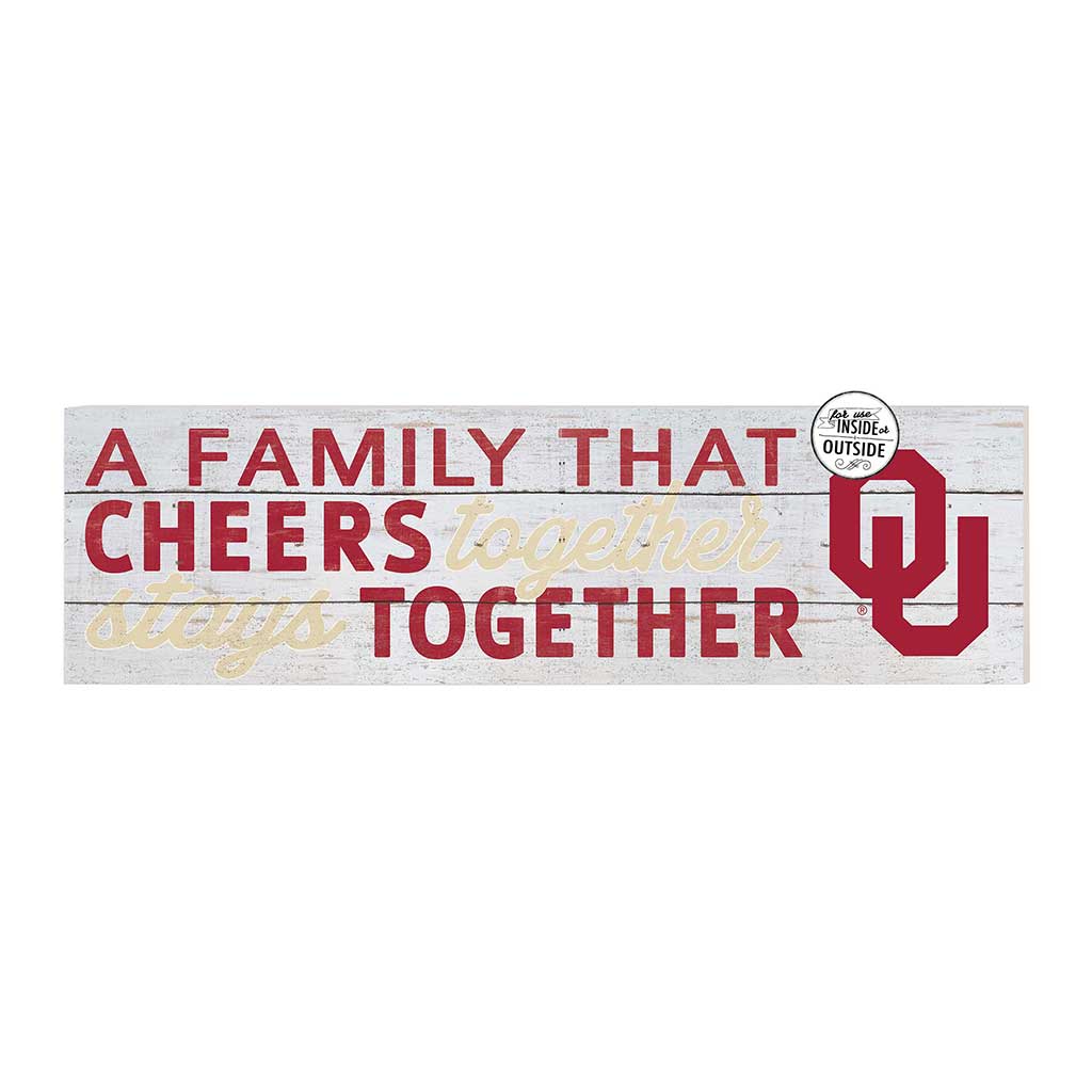 35x10 Indoor Outdoor Sign A Family That Cheers Oklahoma Sooners