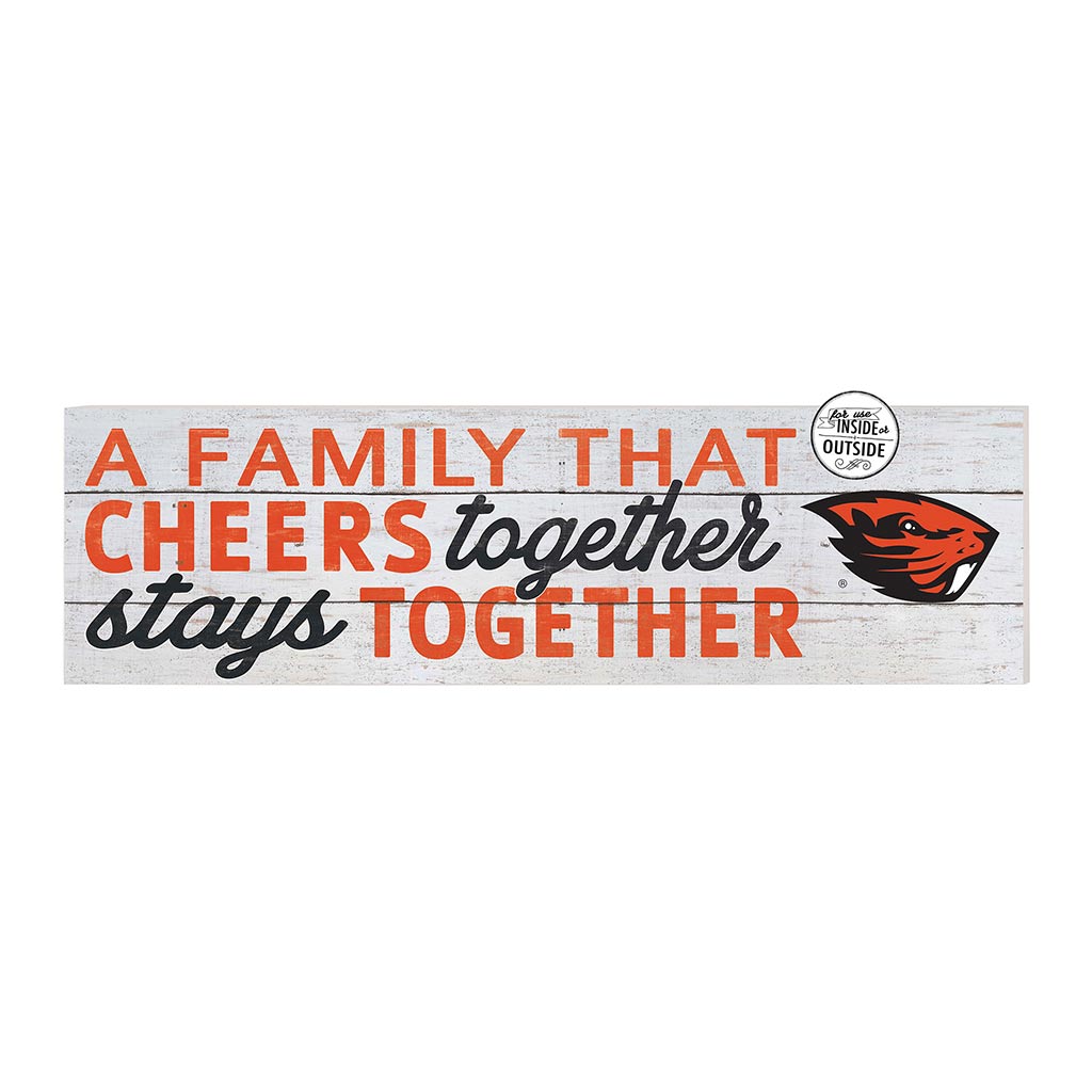 35x10 Indoor Outdoor Sign A Family That Cheers Oregon State Beavers