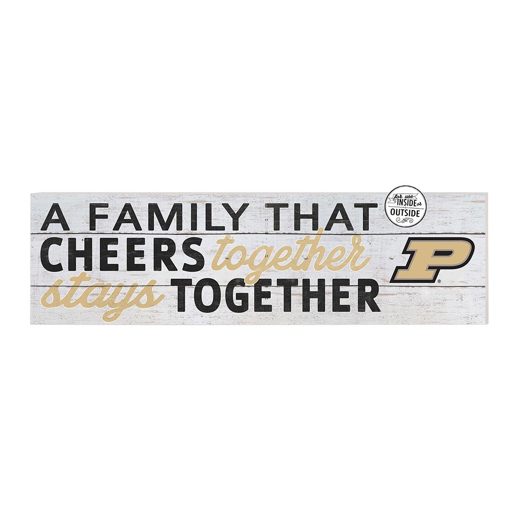 35x10 Indoor Outdoor Sign A Family That Cheers Purdue Boilermakers