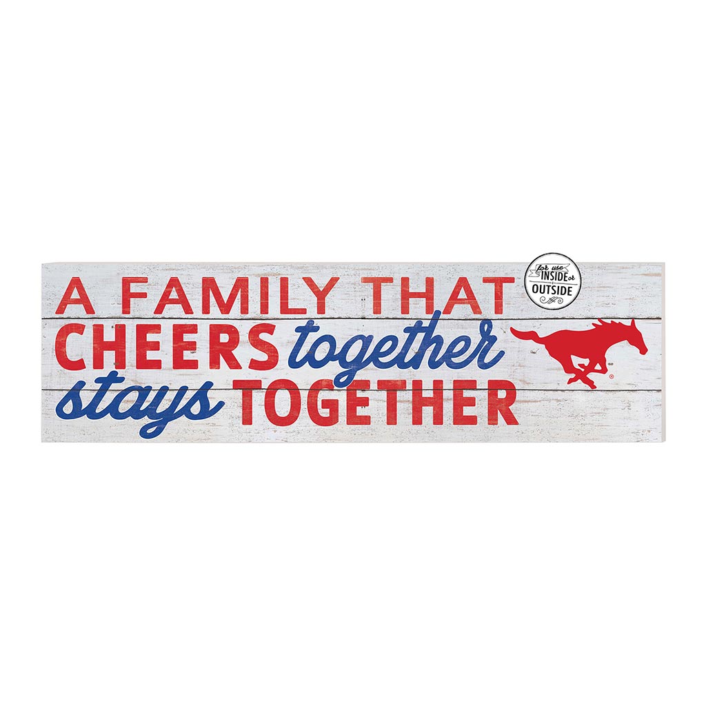 35x10 Indoor Outdoor Sign A Family That Cheers Southern Methodist Mustangs