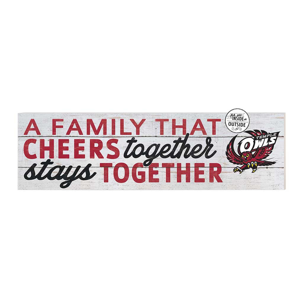 35x10 Indoor Outdoor Sign A Family That Cheers Temple Owls