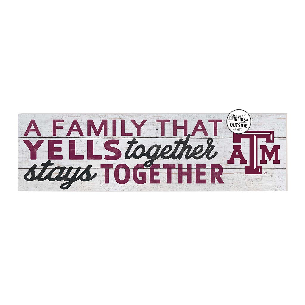 35x10 Indoor Outdoor Sign A Family That Cheers Texas A&M Aggies
