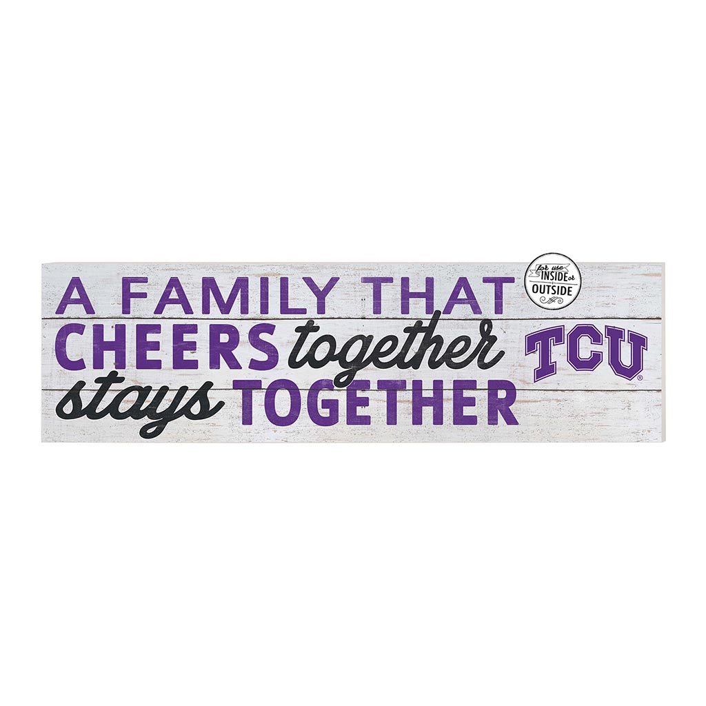 35x10 Indoor Outdoor Sign A Family That Cheers Texas Christian Horned Frogs