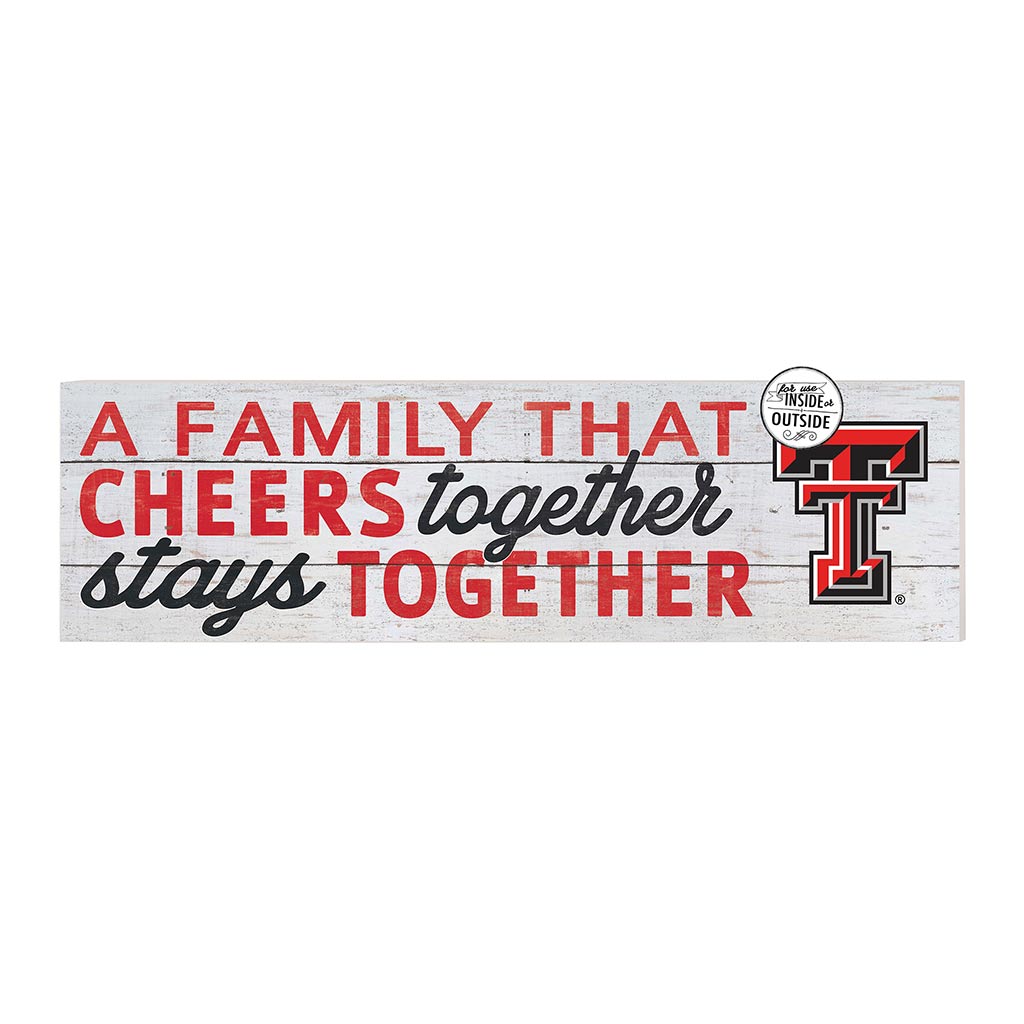 35x10 Indoor Outdoor Sign A Family That Cheers Texas Tech Red Raiders