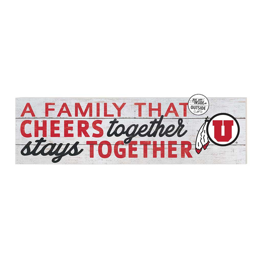 35x10 Indoor Outdoor Sign A Family That Cheers Utah Running Utes