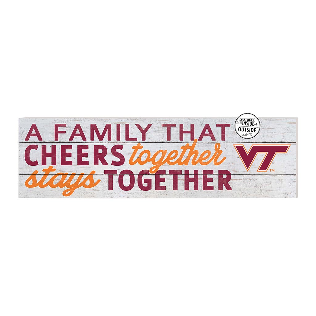 35x10 Indoor Outdoor Sign A Family That Cheers Virginia Tech Hokies