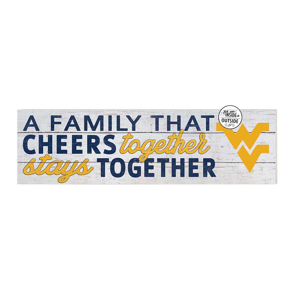 35x10 Indoor Outdoor Sign A Family That Cheers West Virginia Mountaineers
