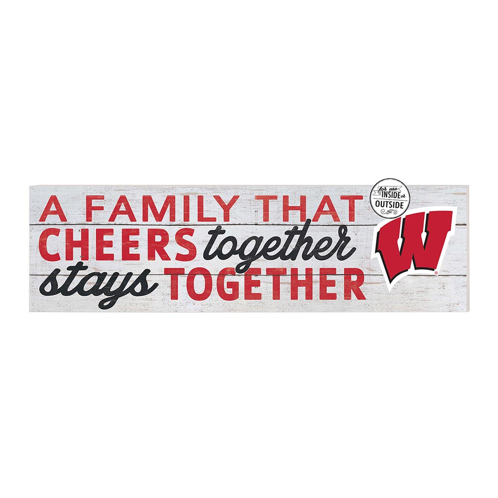 35x10 Indoor Outdoor Sign A Family That Cheers Wisconsin Badgers