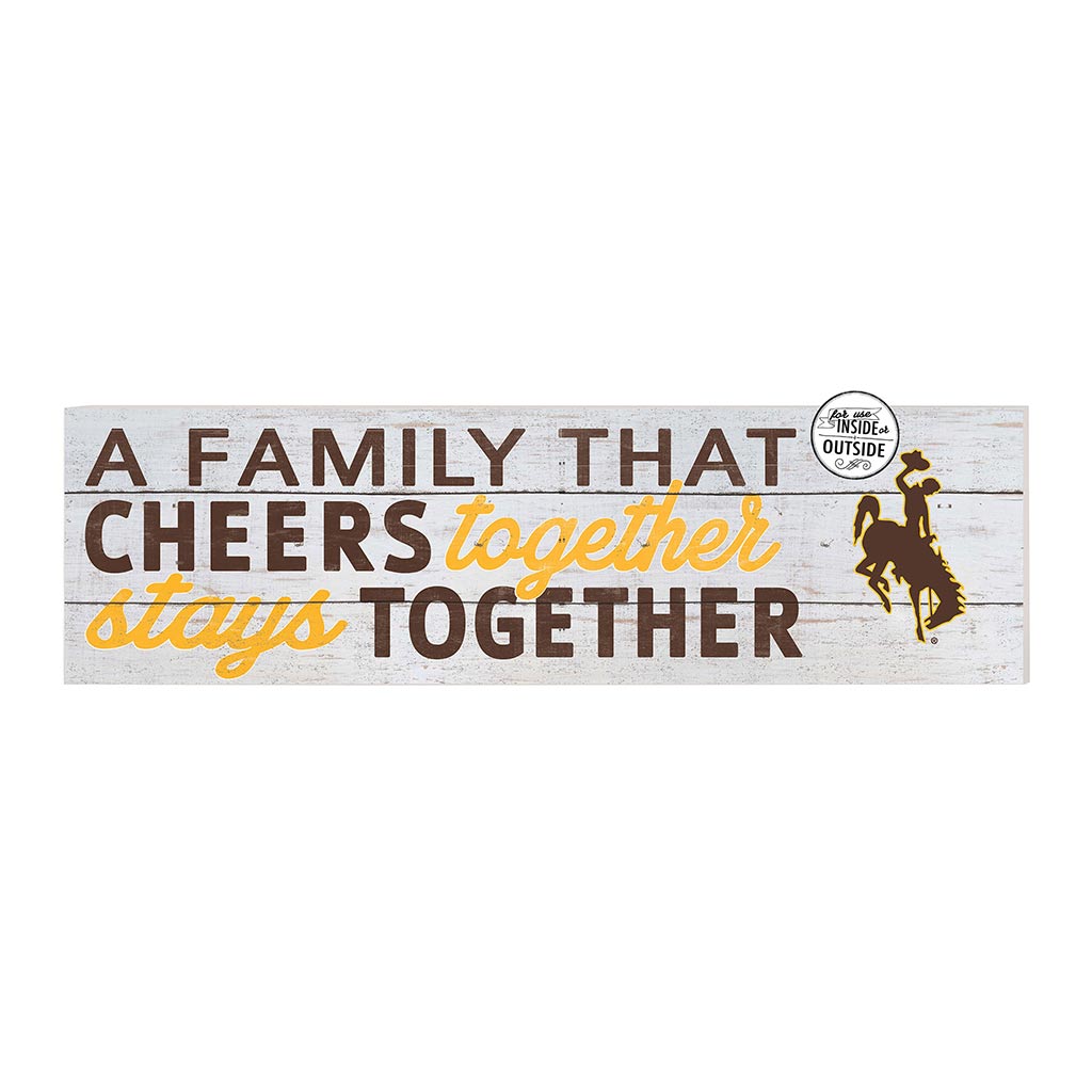 35x10 Indoor Outdoor Sign A Family That Cheers Wyoming Cowboys