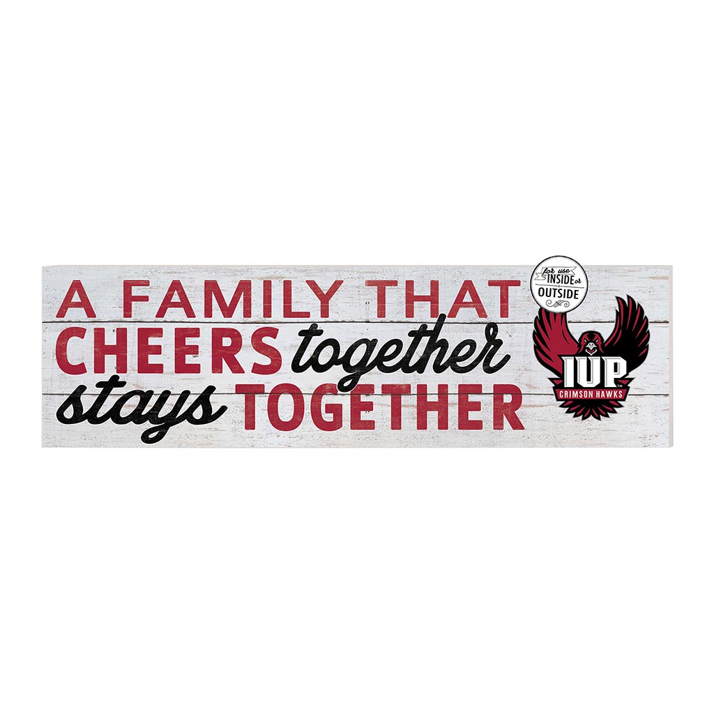 35x10 Indoor Outdoor Sign A Family that Cheers IN Univ. of Pennsylvania Crimson Hawks