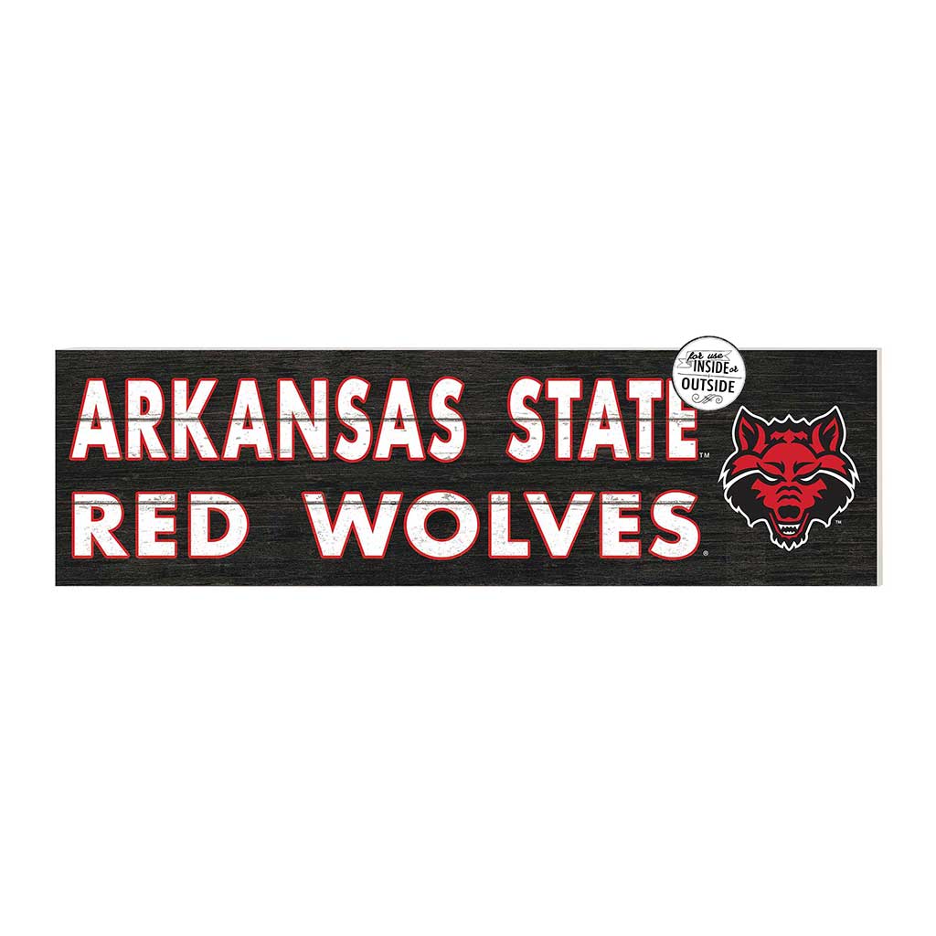 35x10 Indoor Outdoor Sign Colored Logo Arkansas State Red Wolves