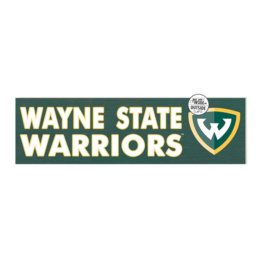 35x10 Indoor Outdoor Sign Colored Logo Wayne State University Warriors
