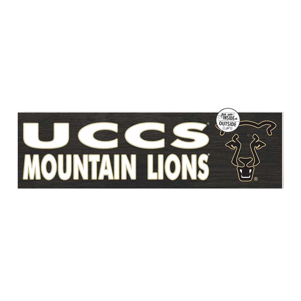 35x10 Indoor Outdoor Sign Colored Logo University of Colorado - Colorado Springs Mountains Lions