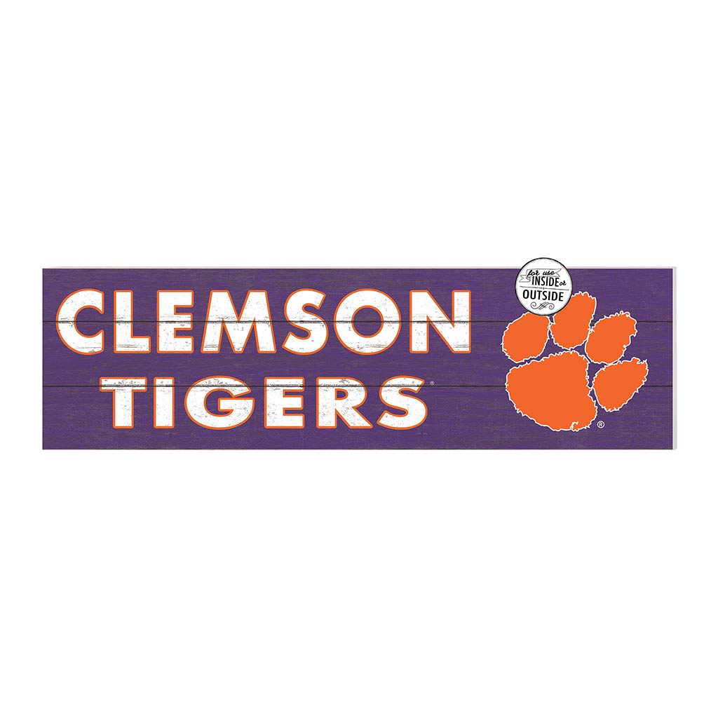 35x10 Indoor Outdoor Sign Colored Logo Clemson Tigers