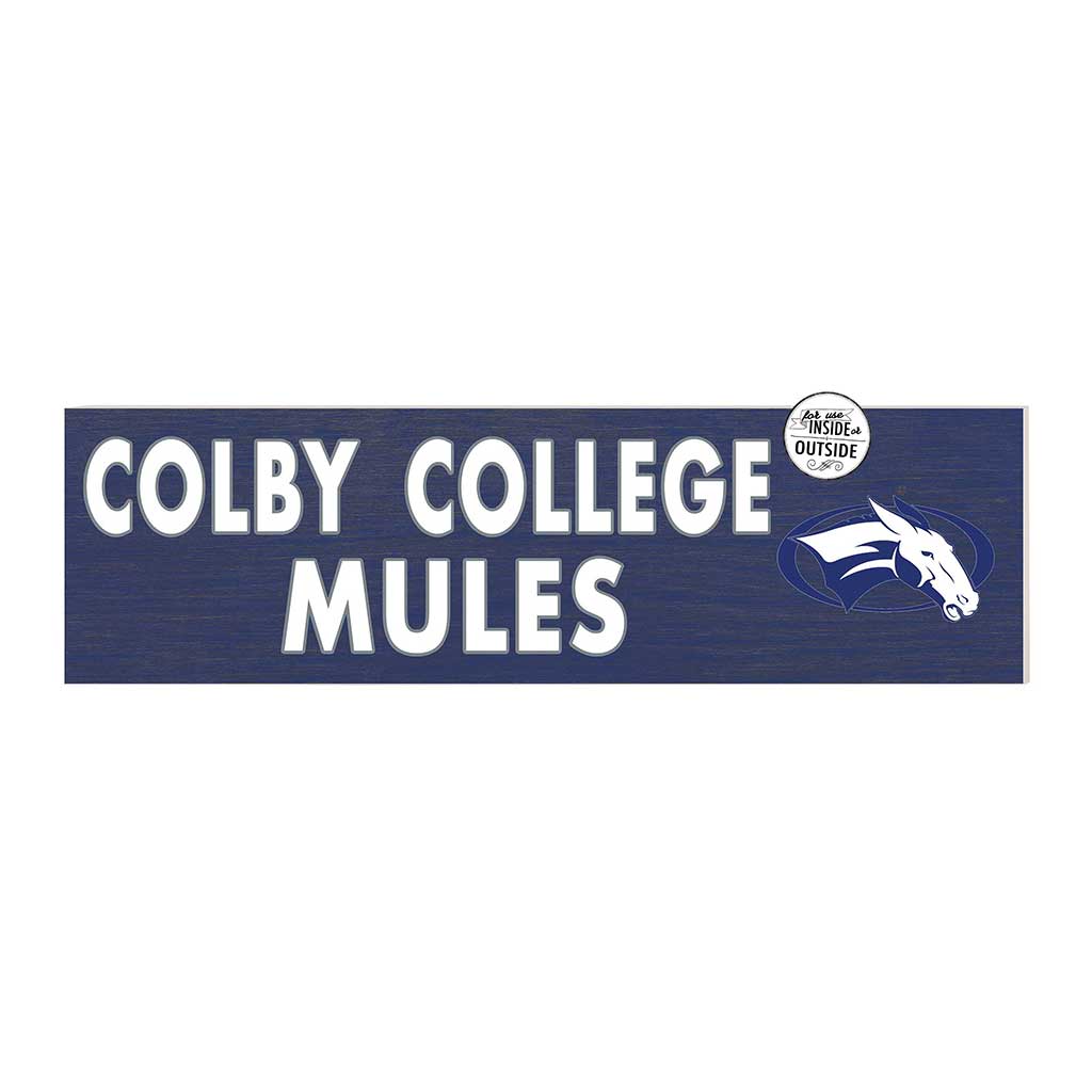 35x10 Indoor Outdoor Sign Colored Logo Colby College White Mules