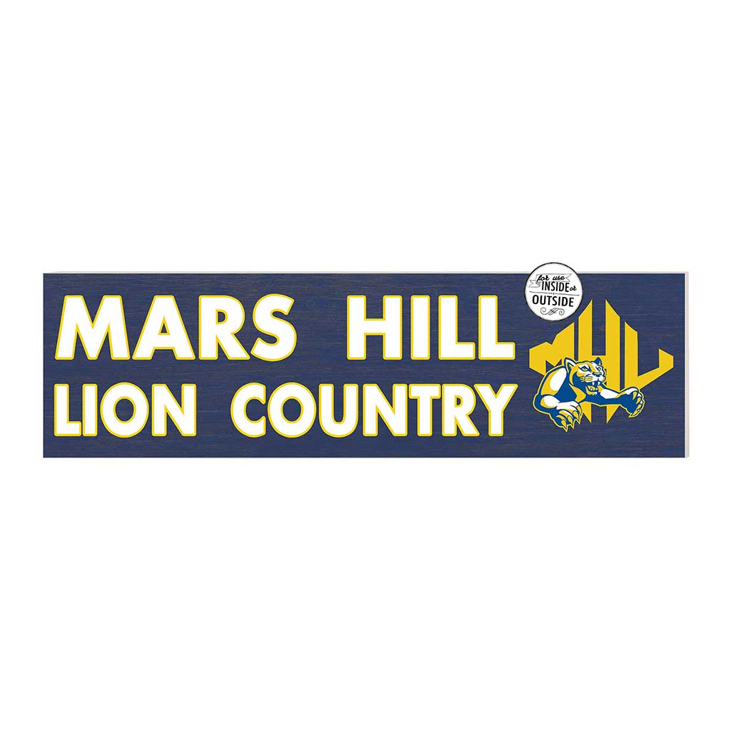 35x10 Indoor Outdoor Sign Colored Logo Mars Hill College Lions