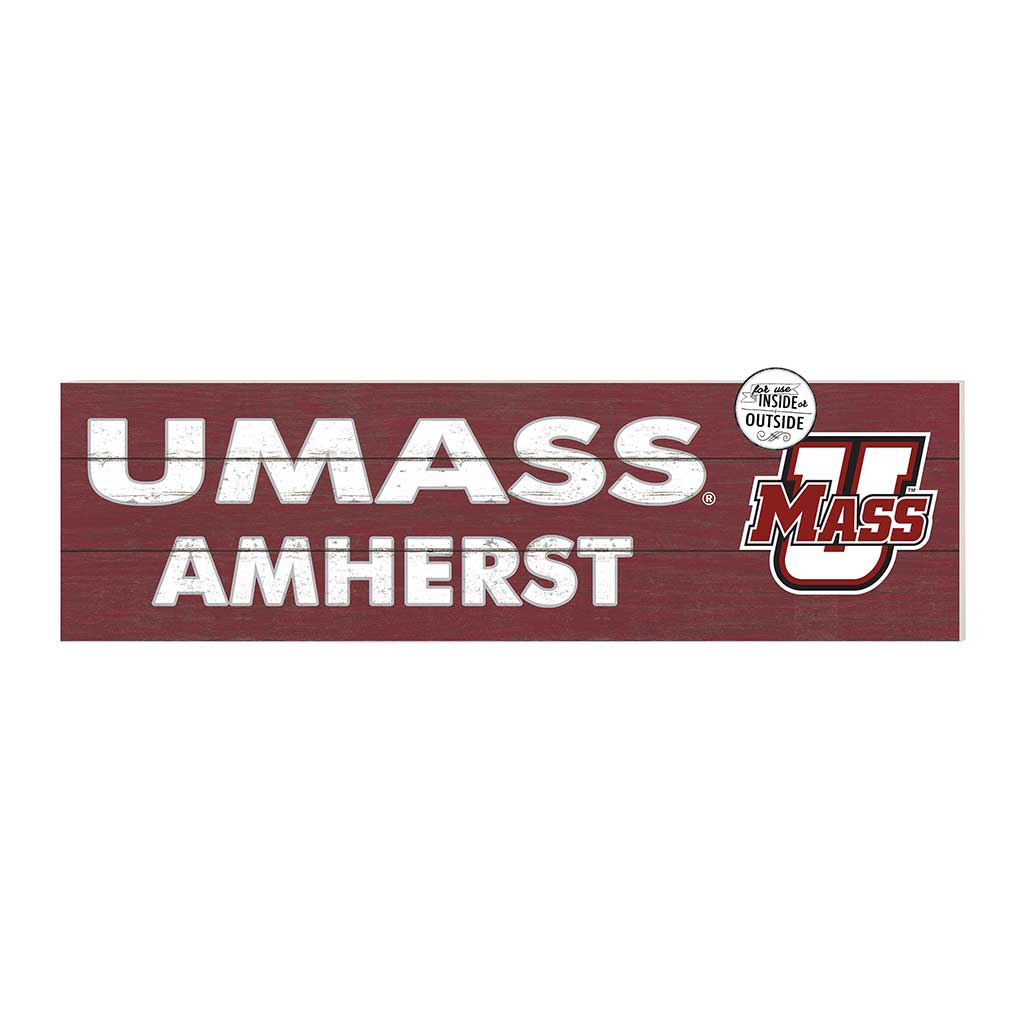 35x10 Indoor Outdoor Sign Colored Logo Massachusetts (UMASS-Amherst) Minutemen