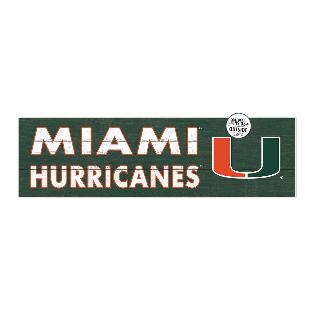 35x10 Indoor Outdoor Sign Colored Logo Miami Hurricanes