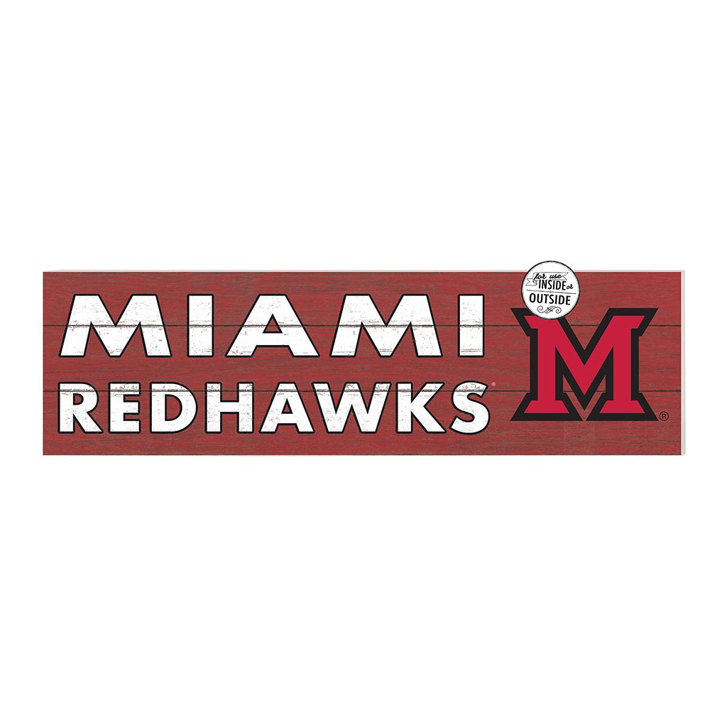 35x10 Indoor Outdoor Sign Colored Logo Miami of Ohio Redhawks