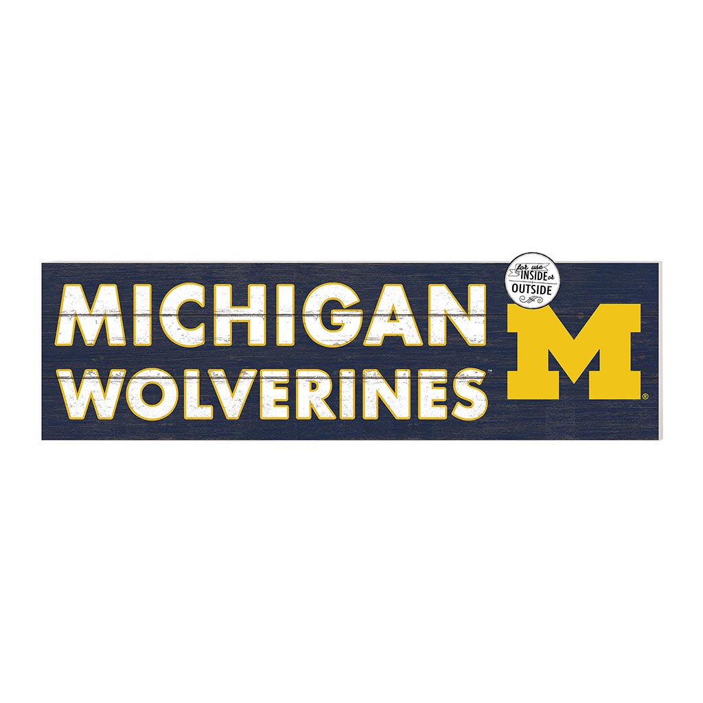 35x10 Indoor Outdoor Sign Colored Logo Michigan Wolverines