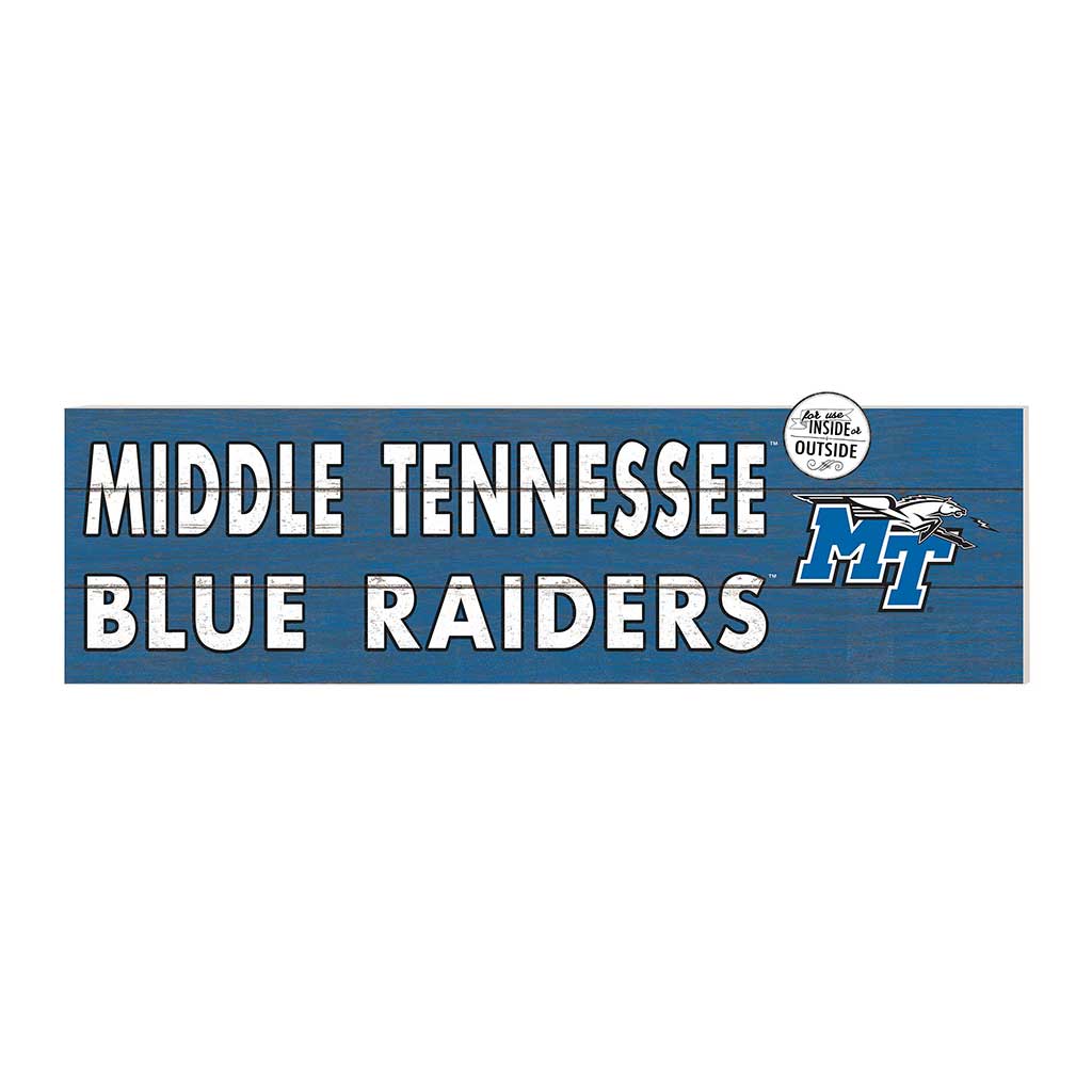 35x10 Indoor Outdoor Sign Colored Logo Middle Tennessee State Blue Raiders